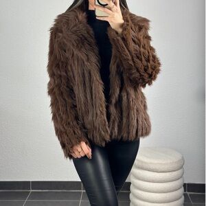 ShopEvelynne Chocolate Faux Fur Jacket